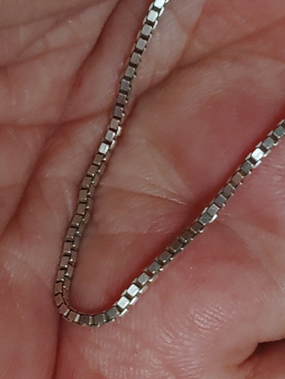 Classic Solid Sterling Silver 22" Inch Box Chain Necklace -